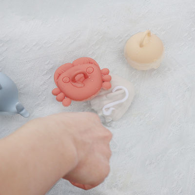 Động vật biển hoạt hình thiết kế trẻ em đồ chơi tắm silicone Set cho trẻ sơ sinh 100% chất lượng thực phẩm đồ chơi câu cá silicone bộ