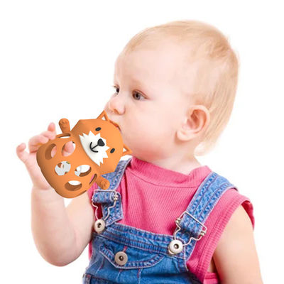 Nhà máy silicone tùy chỉnh 3D cáo động vật bpa miễn phí đồ chơi silicone cấp độ thực phẩm răng trẻ em răng chuông