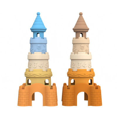 BSCI nhà máy tùy chỉnh đồ chơi xếp chồng silicone trẻ em giáo dục trẻ em xây dựng tháp xếp chồng đồ chơi silicone