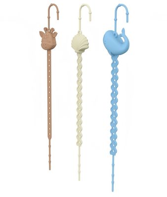 Đá silicone miễn phí BPA trẻ em răng trẻ em vòng cổ con búp bê chuỗi phụ kiện cho em bé