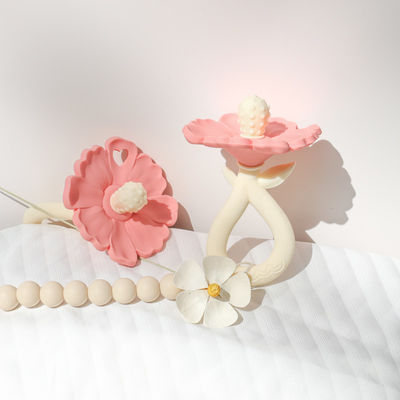 PAISEN tùy chỉnh 6 tháng hoa hình dạng cây răng 100% cao su tự nhiên răng silicone răng nhai rúng động đồ chơi trẻ em mềm