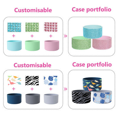 Chiếc giày glitter silicone cho 20-40oz Bottle Cover Bottom Sleeve Cover Bảo vệ giày giày được in