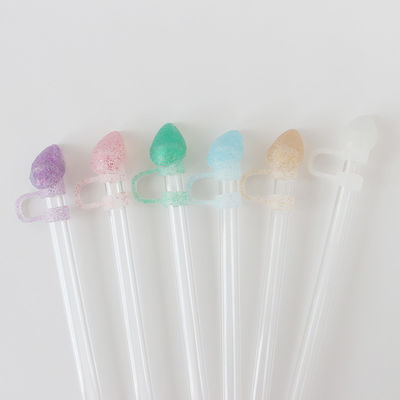 NEW Arrival trái tim kim cương sáng thiết kế Cover Straw Topper 3D 10mm Straw Toppers Mũ cho tumblers cốc ly