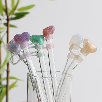 NEW Arrival trái tim kim cương sáng thiết kế Cover Straw Topper 3D 10mm Straw Toppers Mũ cho tumblers cốc ly