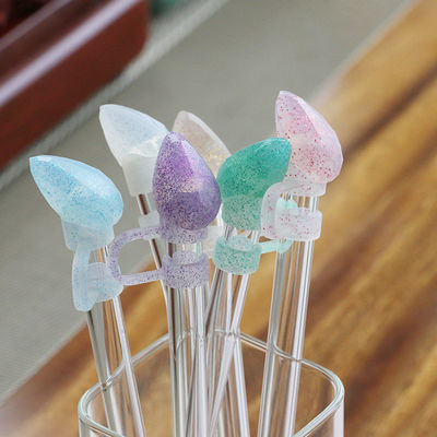 NEW Arrival trái tim kim cương sáng thiết kế Cover Straw Topper 3D 10mm Straw Toppers Mũ cho tumblers cốc ly