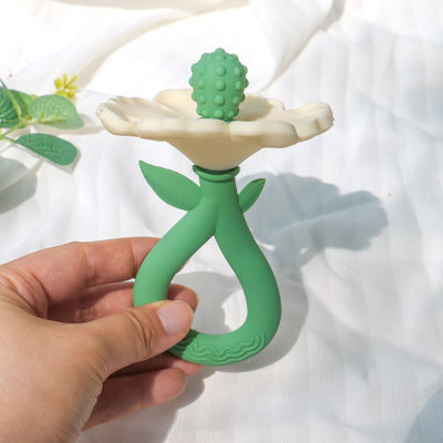 PAISEN Custom Flower Baby Feeding Teether Chew Toys Food Grade Baby Silicone Teether Đồ chơi Molar Baby Hand Teether