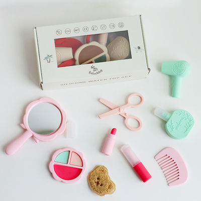 2024 người mới đến silicone trang điểm đồ chơi silicone miễn phí BPA trẻ em bé gái dụng cụ đồ chơi bộ với