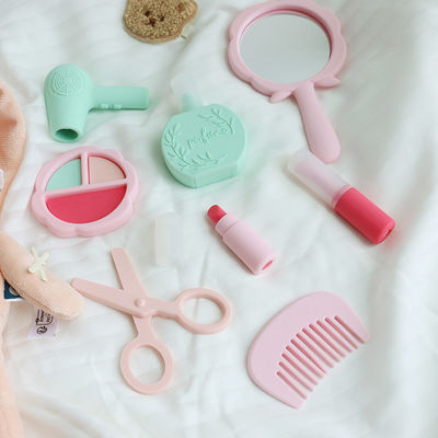 2024 người mới đến silicone trang điểm đồ chơi silicone miễn phí BPA trẻ em bé gái dụng cụ đồ chơi bộ với