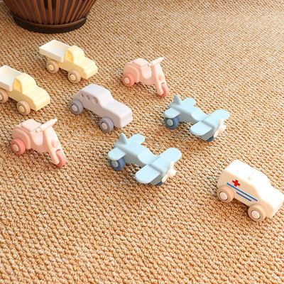 Nhà máy bán buôn silicone trẻ em trẻ em xe hơi đồ chơi trẻ em Montessori đồ chơi xe hơi cho trẻ mới biết đi sinh học răng