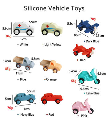 Nhà máy bán buôn silicone trẻ em trẻ em xe hơi đồ chơi trẻ em Montessori đồ chơi xe hơi cho trẻ mới biết đi sinh học răng