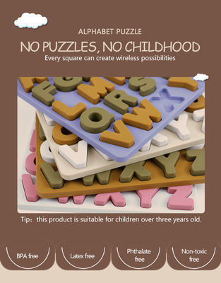 Thiết kế mới 3D Silicone Puzzle Jigsaw Đồ chơi cho trẻ sơ sinh Montessori Puzzle Cognitive Matching Board Games Đồ chơi giáo dục sớm