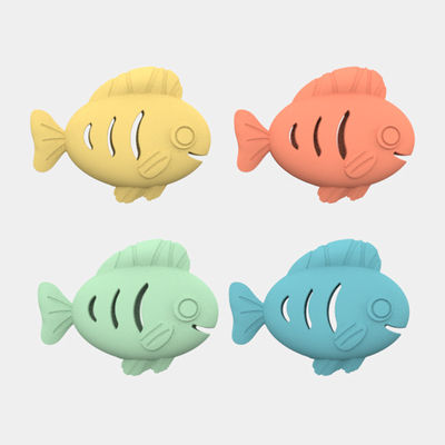 Đồ chơi bán buôn silicone chất lượng thực phẩm Mèo Mint Quả bóng hình cá Đồ chơi thú cưng Đồ chơi bóng tương tác Răng bóng Làm sạch đồ chơi và phụ kiện vật nuôi