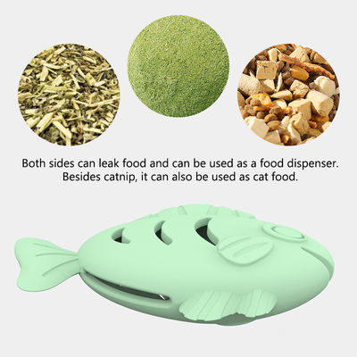 Đồ chơi bán buôn silicone chất lượng thực phẩm Mèo Mint Quả bóng hình cá Đồ chơi thú cưng Đồ chơi bóng tương tác Răng bóng Làm sạch đồ chơi và phụ kiện vật nuôi