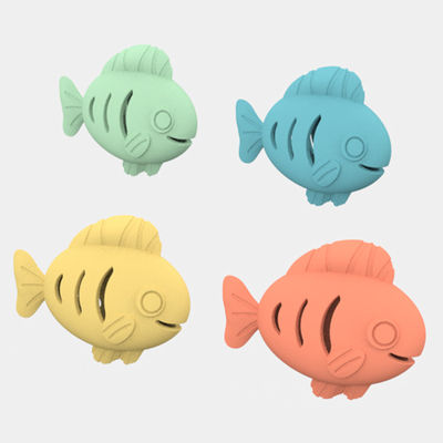 Đồ chơi bán buôn silicone chất lượng thực phẩm Mèo Mint Quả bóng hình cá Đồ chơi thú cưng Đồ chơi bóng tương tác Răng bóng Làm sạch đồ chơi và phụ kiện vật nuôi