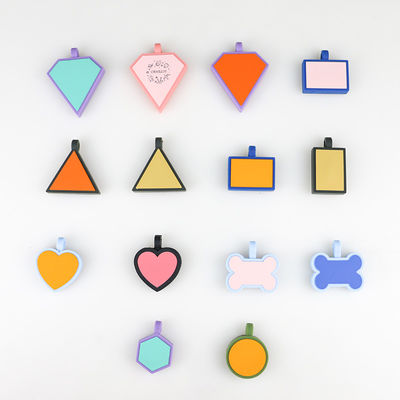 PAISEN Nhãn hiệu chó tùy chỉnh được khắc 3D Mã QR Chó cổ áo mèo Nhãn hiệu vật nuôi silicone