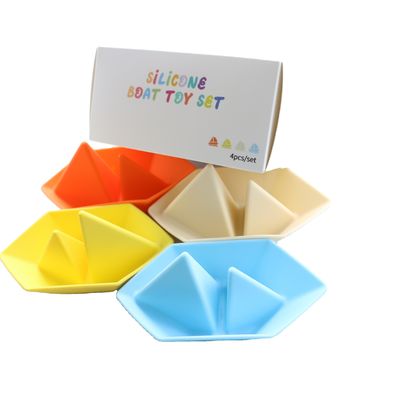 Mới đến BPA an toàn silicone bồn tắm thuyền đồ chơi dễ dàng để làm sạch trẻ em chơi đồ chơi bồn tắm giáo dục silicone bồn tắm cậu bé