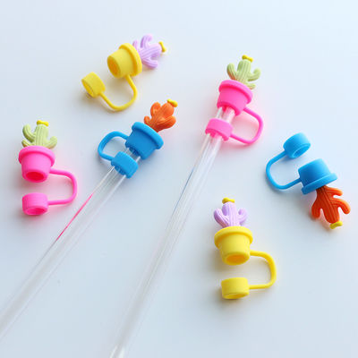 Cactus Straw Stoppers Protector Thức uống phụ kiện và thiết kế thực tế tái sử dụng Cute Silicone Straw Cover Tips Protectors