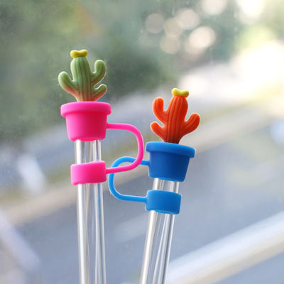 Cactus Straw Stoppers Protector Thức uống phụ kiện và thiết kế thực tế tái sử dụng Cute Silicone Straw Cover Tips Protectors
