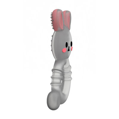 2025 Nhà máy Thỏ Thiết kế dễ thương minh bạch cảm giác kem đông lạnh silicone em bé nước đầy răng