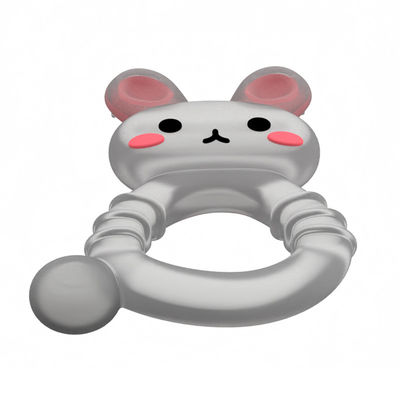 2025 Nhà máy Thỏ Thiết kế dễ thương minh bạch cảm giác kem đông lạnh silicone em bé nước đầy răng