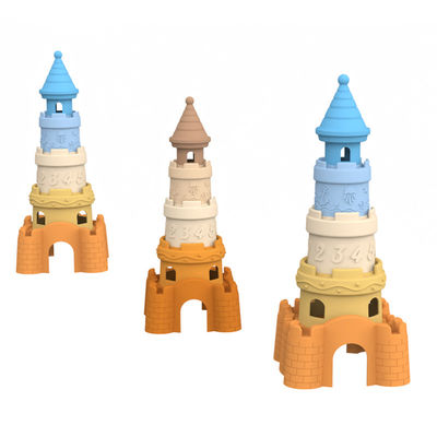 Nhà sản xuất silicone thiết kế khuôn riêng tùy chỉnh và bán buôn có sẵn thiết kế silicone lâu đài tháp chặn đồ chơi