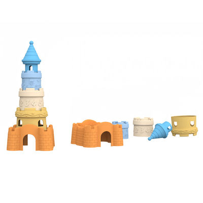 Nhà sản xuất silicone thiết kế khuôn riêng tùy chỉnh và bán buôn có sẵn thiết kế silicone lâu đài tháp chặn đồ chơi