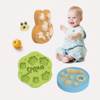 PAISEN Hoa mùa xuân silicone Trái cây cho trẻ em Thực phẩm cho con bú sữa mẹ Popsicle khuôn cho răng giải tỏa tủ lạnh Thang với nắp