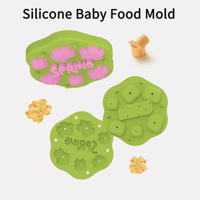 PAISEN Hoa mùa xuân silicone Trái cây cho trẻ em Thực phẩm cho con bú sữa mẹ Popsicle khuôn cho răng giải tỏa tủ lạnh Thang với nắp