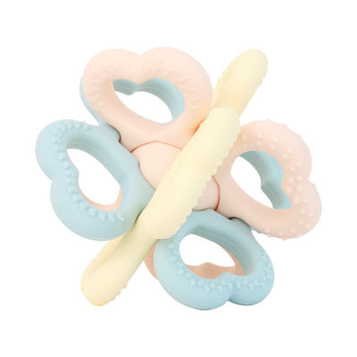2025 New Custom Silicone Ring Soft 3D Kids Baby Rattle Toy BPA-Free Food Grade Teething Toys Shaking Soft Toys Teeth