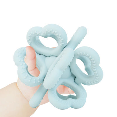 2025 New Custom Silicone Ring Soft 3D Kids Baby Rattle Toy BPA-Free Food Grade Teething Toys Shaking Soft Toys Teeth