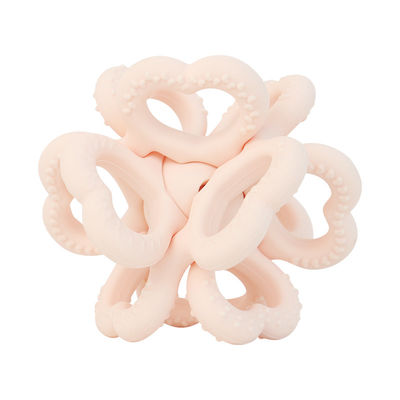 PAISEN BSCI Rattle Baby Teether Ball Toy BPA Free Silicone Soft Ball Dễ cầm Teether cho trẻ sơ sinh 6 tháng tuổi+