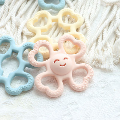 PAISEN BSCI Rattle Baby Teether Ball Toy BPA Free Silicone Soft Ball Dễ cầm Teether cho trẻ sơ sinh 6 tháng tuổi+