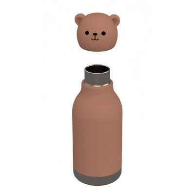 Bear Design Original Custom Food Grade Silicone 304 Stainless Steel Trẻ em trở lại trường Sinh nhật Đồ uống Trẻ em Đồ huấn luyện