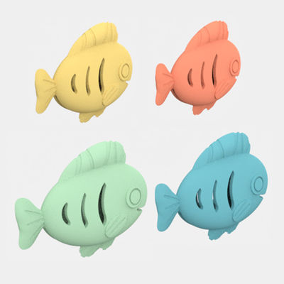 Đồ chơi bán buôn màu sắc Bpa miễn phí cấp thực phẩm silicone chó nuôi huấn luyện cá hình đồ chơi đồ ăn nhẹ rò rỉ chậm silicone feeder đồ chơi cá