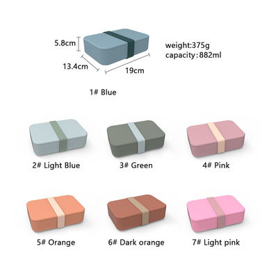 Tùy chỉnh Logo Dây chứa thực phẩm hình chữ nhật silicone mang theo chất lượng thực phẩm hộp Bento với nắp 3 lưới