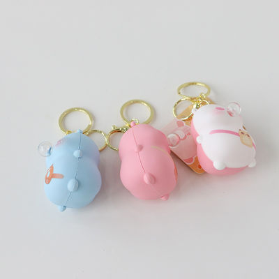 Con gấu nhỏ thổi bong bóng bóp vào đồ chơi PAISEN Creative Bubbles Decompression Cartoon Silicone Keychain Bag