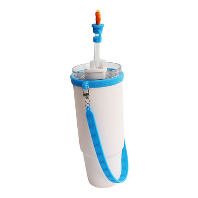 30oz 40oz Tumbler với tay cầm chống trầy xước tay áo ly silicone và chống trượt chai nước tay cầm dây đai