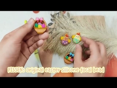 Egg Shape DIY Silicone mọc răng Hạt nhai để làm vòng cổ
