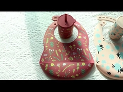 Cốc uống silicone với rơm cho việc đào tạo em bé miễn phí BPA cấp thực phẩm silicone in Sippy Cup